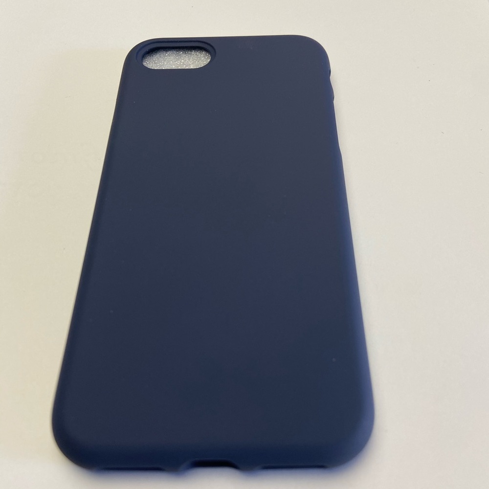 Navy Blue silicone Case For iPhone 8